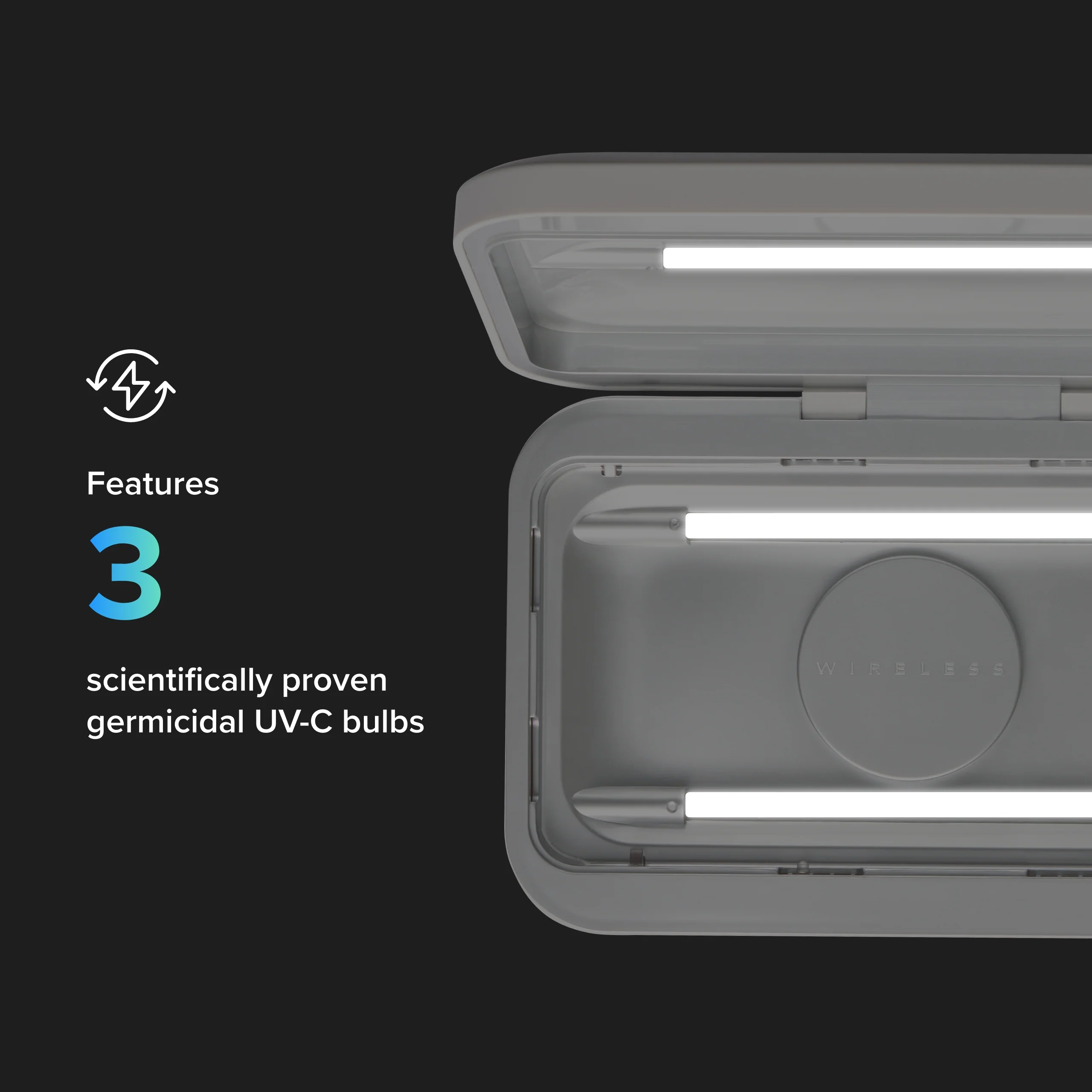 PhoneSoap Wireless: Phone Qi Wireless Charger And Sanitizer - Image 5